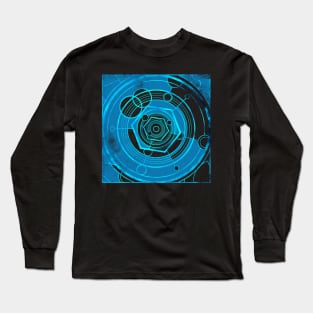 Weathered Clockwork - Light Blue (Gallifreyan inspired) Long Sleeve T-Shirt